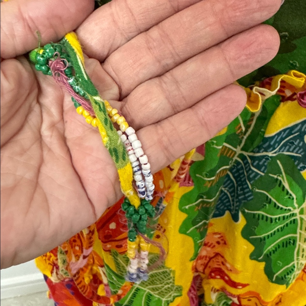 🌴Farm Rio Mixed Prints Tiered Tropical Maxi Dress - Picture 5 of 9